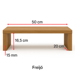 Suporte de Monitor em Mdf Freijó - 50cm Largura | Design Minimalista e Resistente - 2