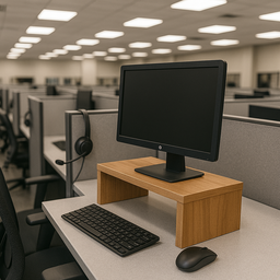 Suporte de Monitor em Mdf Freijó - 50cm Largura | Design Minimalista e Resistente - 6