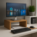 Ver imagem 3 de Suporte de Monitor em Mdf Freijó - 50cm Largura | Design Minimalista e Resistente