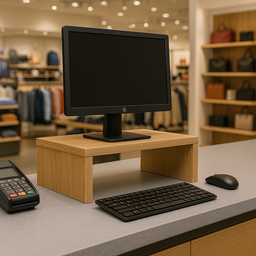 Suporte de Monitor em Mdf Freijó - 50cm Largura | Design Minimalista e Resistente - 5