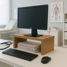 Suporte de Monitor em Mdf Freijó - 50cm Largura | Design Minimalista e Resistente - 7