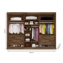 Ver imagem 2 de Guarda Roupa Casal 6 Portas com 4 Portas Ripadas Potente - Móveis Europa