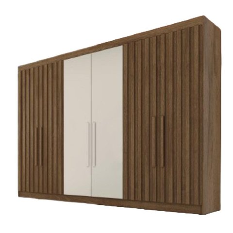 Guarda Roupa Casal 6 Portas com 4 Portas Ripadas Potente - Móveis Europa