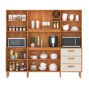 Ver imagem 4 de Cozinha Modena 7 Portas 3 Gavetas Adega Cinamomo/Off White