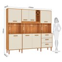 Ver imagem 2 de Cozinha Modena 7 Portas 3 Gavetas Adega Cinamomo/Off White