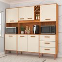 Ver imagem 3 de Cozinha Modena 7 Portas 3 Gavetas Adega Cinamomo/Off White