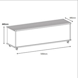 Baú Banco para Quarto 44,5cm X 135cm Luca - 4