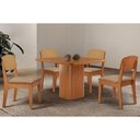 Ver imagem 4 de Cadeira Cozinha Kit 2un Havana Premium Naturale/Marrom Rufato