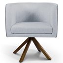 Ver imagem 4 de Kit 2 Poltronas Base Madeira Betina C-315 Linho Cinza
