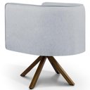 Ver imagem 3 de Kit 2 Poltronas Base Madeira Betina C-315 Linho Cinza