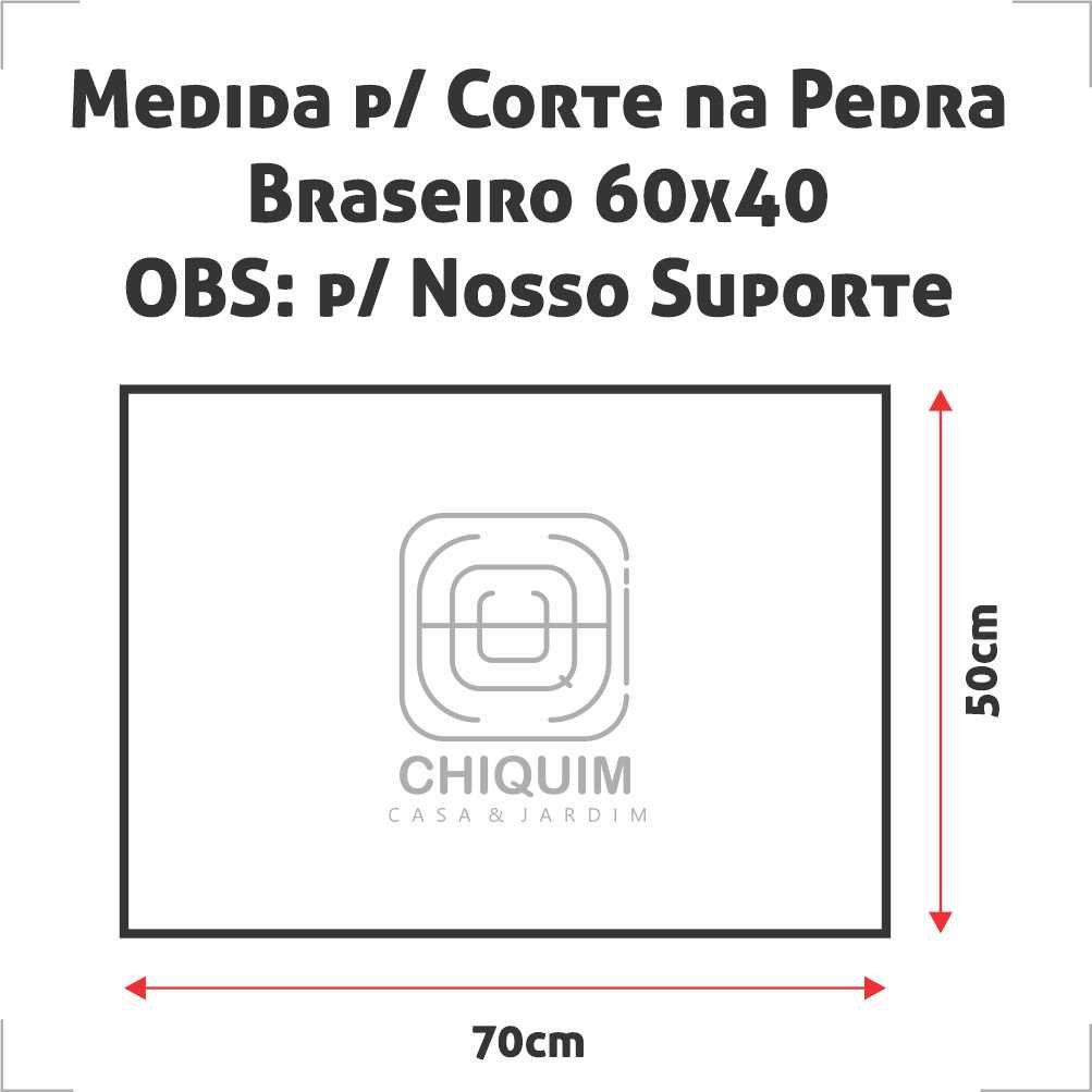 Suporte Completo Grelha com Elevação e Grill Giratorio 5 Espetos Modelo 720 Mais Braseiro Inox com M - 6