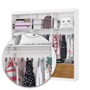 Ver imagem 3 de Guarda-Roupa Infantil com Espelho 6 Portas e 4 Gavetas 177cm Multimóveis CR35561 Branco/Madeirado