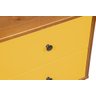 Mesa de Cabeceira Retrô 2 Gavetas - Amarelo - 3