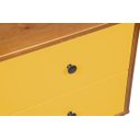 Ver imagem 3 de Mesa de Cabeceira Retrô 2 Gavetas - Amarelo