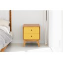Ver imagem 4 de Mesa de Cabeceira Retrô 2 Gavetas - Amarelo