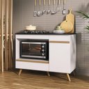 Ver imagem 1 de Balcão para Cooktop e Forno 105cm 1 Porta 1 Gaveta Veneza Multimóveis MP2258