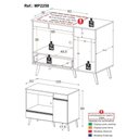 Ver imagem 4 de Balcão para Cooktop e Forno 105cm 1 Porta 1 Gaveta Veneza Multimóveis MP2258