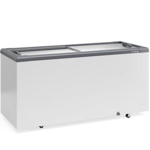 Freezer Plano Vidro Reto Deslizante com Led Ghd500l Gelopar Expositor 500 Litros Cinza 220v