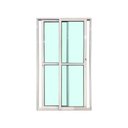 Ver imagem 1 de Porta Balcão 2 Folhas Vidro Alumínio Branco 210x150 Linha 25