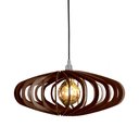Ver imagem 1 de Pendente Egito, Luminária de Teto Cozinha e Sala, Lustre Gota Rústico em Madeira MDF (44x18cm) Vária