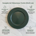 Ver imagem 5 de Sousplat Verde Prato Redondo Mesa Posta Jogo Americano Sala 33cm