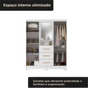 Ver imagem 2 de Guarda Roupa Capella 4 Portas 3 Gaveta Branco/Neve