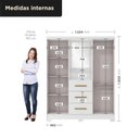 Ver imagem 4 de Guarda Roupa Capella 4 Portas 3 Gaveta Branco/Neve