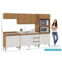 Ver imagem 3 de Cozinha Completa Paris 5 Peças Menu Móveis Freijó/Branco