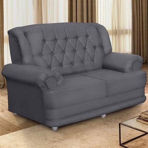 Sofá 1,50m 2 Lugares Suede Filadélfia Cinza