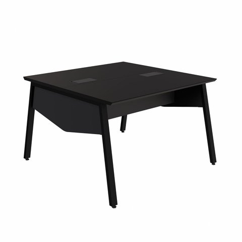 Plataforma de Trabalho para 2 Pessoas com Caixa de Tomadas 120cm Industrial Executive Preto