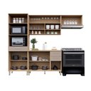 Ver imagem 3 de Cozinha Compacta 100 Mdf 4 Peças com Tampo e Espaço Forno e Micro-ondas 270cm Duna Luciane Móveis