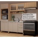Ver imagem 6 de Cozinha Compacta 100 Mdf 4 Peças com Tampo e Espaço Forno e Micro-ondas 270cm Duna Luciane Móveis