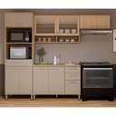 Ver imagem 1 de Cozinha Compacta 100 Mdf 4 Peças com Tampo e Espaço Forno e Micro-ondas 270cm Duna Luciane Móveis