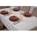Ver imagem 1 de toalha de mesa quadrada 4 lugares tecido jacquard 1,35x1,50:palha