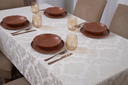 Ver imagem 1 de toalha de mesa quadrada 4 lugares tecido jacquard 1,35x1,50:palha