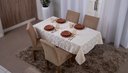 Ver imagem 3 de toalha de mesa quadrada 4 lugares tecido jacquard 1,35x1,50:palha