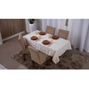 Ver imagem 3 de toalha de mesa quadrada 4 lugares tecido jacquard 1,35x1,50:palha