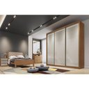 Ver imagem 3 de Guarda Roupas 3 Portas de Correr e 8 Gavetas Diamond Plus Branco - Novo Horizonte