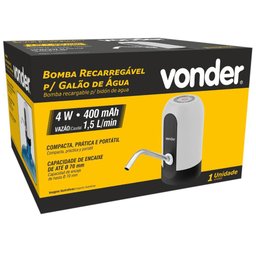 Bomba Recarregável Para Galão De Água Vonder - 6