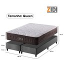Ver imagem 4 de Cama Box Queen Cinza + Colchão Molas Ensacadas Zidi Orlando 158x198x67cm