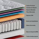 Ver mais imagens de Cama Box Queen Cinza + Colchão Molas Ensacadas Zidi Orlando 158x198x67cm