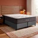 Ver imagem 2 de Cama Box Queen Cinza + Colchão Molas Ensacadas Zidi Orlando 158x198x67cm