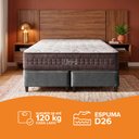 Ver imagem 5 de Cama Box Queen Cinza + Colchão Molas Ensacadas Zidi Orlando 158x198x67cm
