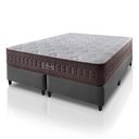 Ver imagem 1 de Cama Box Queen Cinza + Colchão Molas Ensacadas Zidi Orlando 158x198x67cm