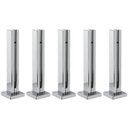 Ver imagem 1 de Kit 5 Torre Guarda Corpo Pinça para Vidro 30cm Inox Fs