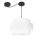 Ver imagem 6 de Lustre Sala de Jantar com Desvio Vivare Md-4399 Cúpula em Tecido 50cm Branco 127/220v