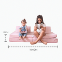 Ver imagem 5 de Sofá de Brincar Infantil Modular Montessori 4 Peças Rosa