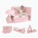 Ver imagem 2 de Sofá de Brincar Infantil Modular Montessori 4 Peças Rosa