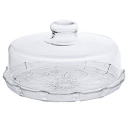 Boleira De Vidro Com Tampa - Prato Para Bolo Com Tampa Estilo Romano - 1
