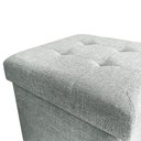 Ver imagem 2 de Puff Guarda Volume em Madeira/Tecido Decorativo 40x38cm